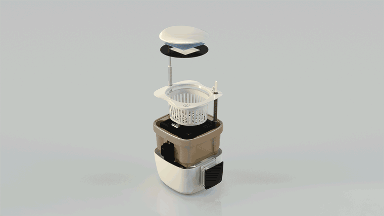 (ezhiai) 宜植爱兰苑智能花盆办公室智能种植盆栽创意花盆全自动花盆