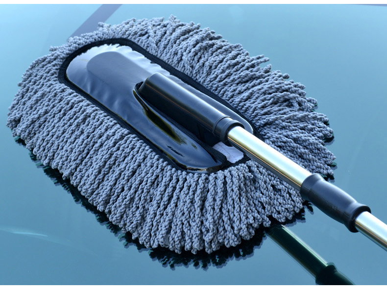 轩丽 汽车用品车载擦车掸子洗车拖把蜡拖除尘可伸缩毛刷清洁工具车用