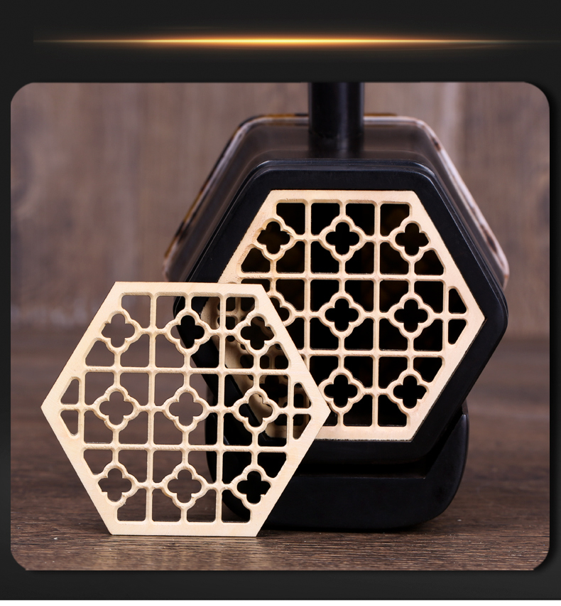 依之木 二胡音窗 实木浮雕六角二胡音窗 六角成人二胡通用 民族乐器