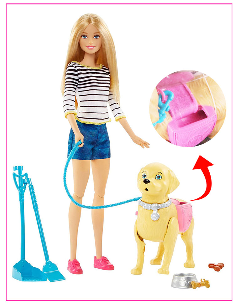 芭比娃娃宠物贪吃狗狗dwj68狗狗照料组合fdd43
