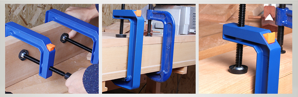 世匠轻型g字夹快速g型夹木工固定夹具 4寸轻型g字夹