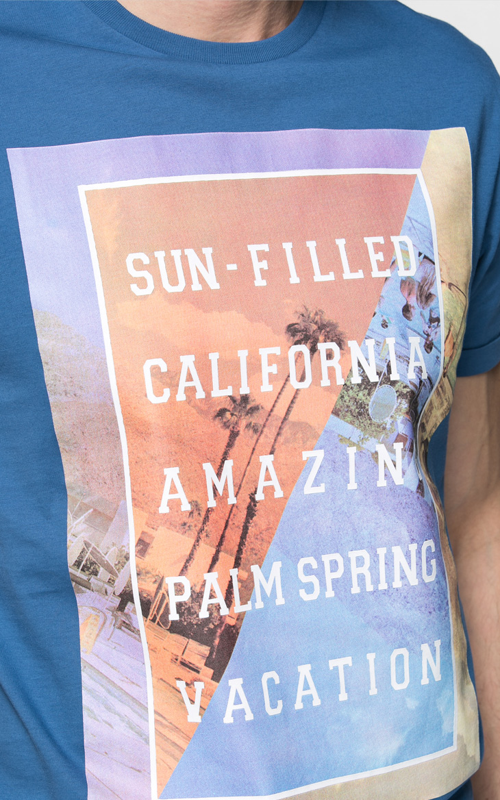 热带主题风景印花&胶印字母印花拼接,时尚清新