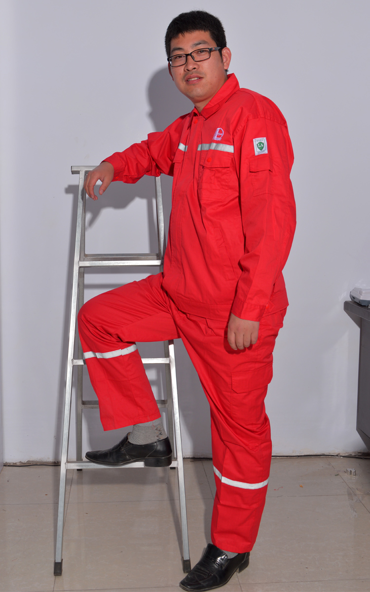 中国石化工作服夏薄款 长袖石化防静电工服套装油田石油劳保工作服衣