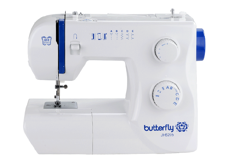 蝴蝶缝纫机Butterfly 家用电动迷你缝纫机锁边吃厚吃薄小型缝纫机正品  JH5205