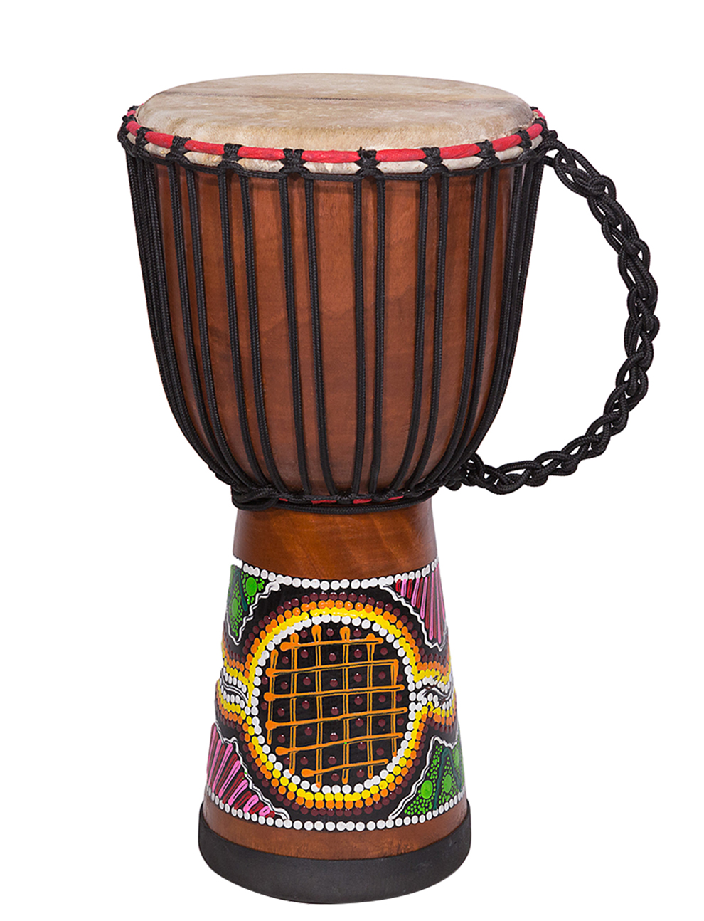 思雅晨(saysn) 非洲鼓桃花芯木手工整木掏空山羊皮丽江手鼓 8寸 9寸