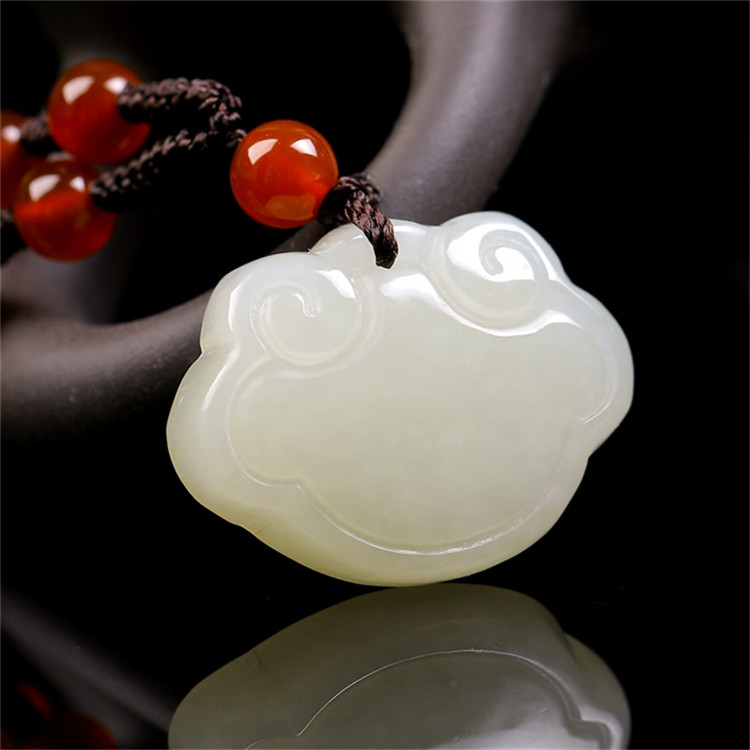 碧凤阁和田玉平安锁吊坠白玉玉石长命锁玉锁宝宝儿童挂件玉坠款式二