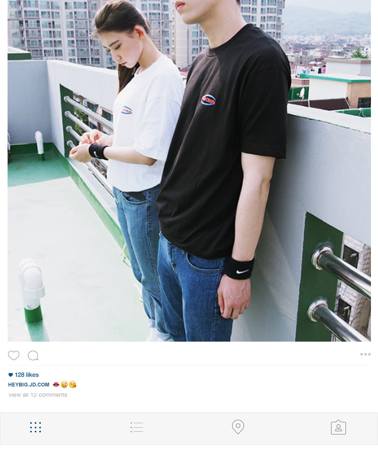 男装 t恤 heybig 2017夏季新款男装圆领个性印花嘻哈