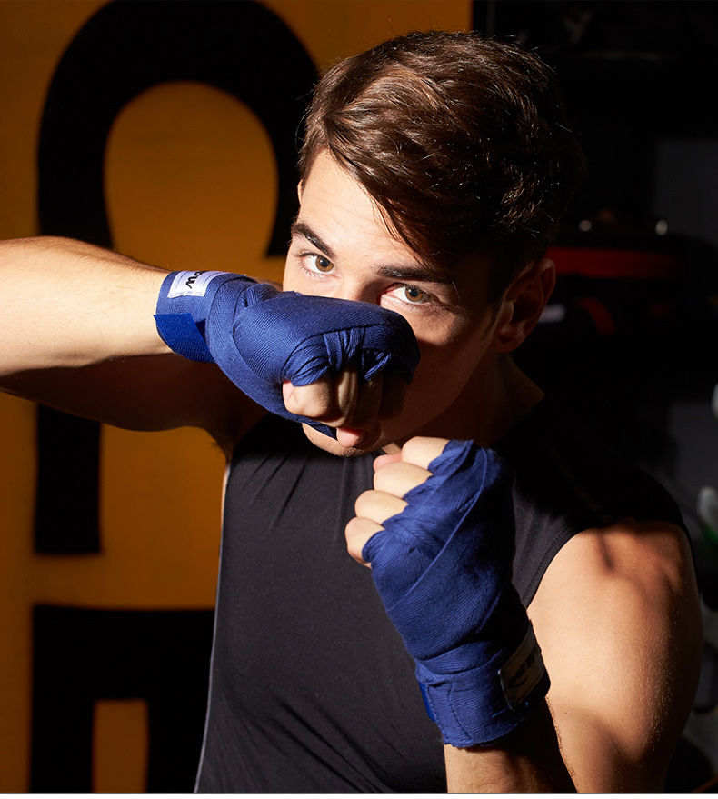 曼迪卡威拳击绷带绑带散打泰拳沙包缠手带棉 随机颜色5米单只装