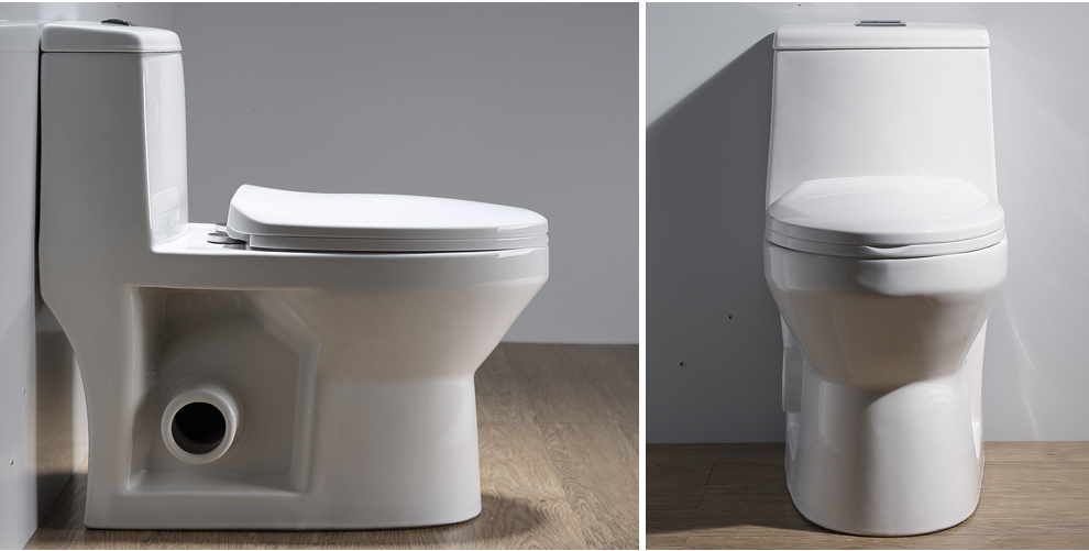 德国博致bozo卫浴直冲式马桶左右排侧排水坐便器横排墙后排卫生间坐厕