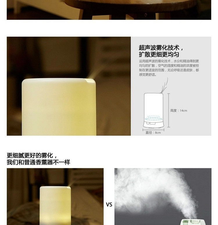 
                                        芳香乐 无印加湿器精油灯插电加湿器香薰炉台灯熏香灯超声波香薰机100毫升送10毫升植物精油 100毫升暖光                