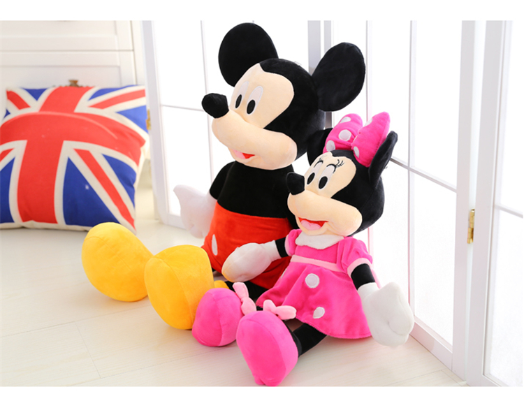 迪士尼乐园新款情侣米老鼠公仔 米奇 米妮抱枕 唐老鸭毛绒玩具 米奇95