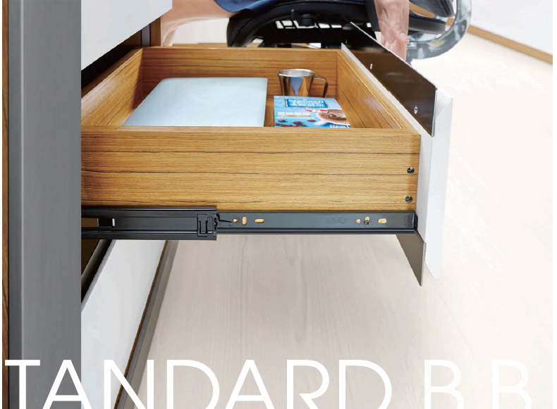 dtc东泰 抽屉静音阻尼滑轨 缓冲三节轨道橱柜滑道双弹簧导轨 黑色 12