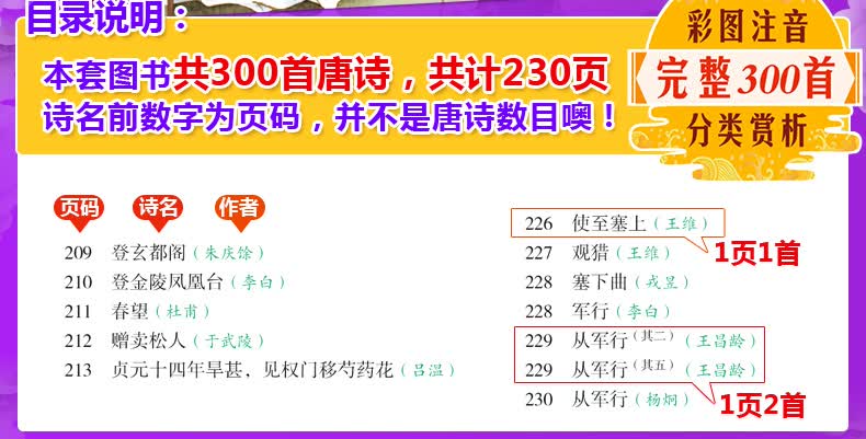 唐诗三百首全集幼儿早教国学经典3 6岁彩图注音版全解国学启蒙少儿童版文学读物古诗小学生随听伴读课外书 摘要书评试读 京东图书