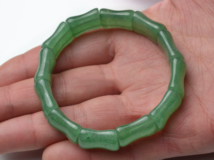 碧凤阁 东陵玉手串 翡翠色玉石竹节 男女款手排 手链 款式一