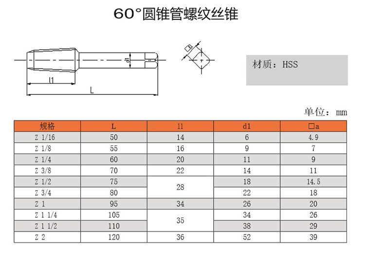 上工55度圆柱管丝锥圆锥管螺纹丝锥机用螺旋槽丝攻锋钢丝锥管制丝锥
