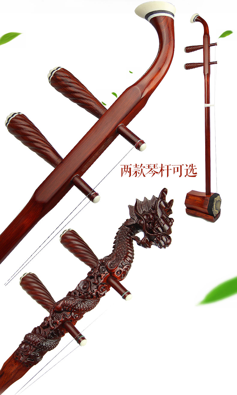 颂音坊 二胡乐器越胡专业演奏主胡乐器黑檀紫檀越剧胡琴 黑檀越胡龙头