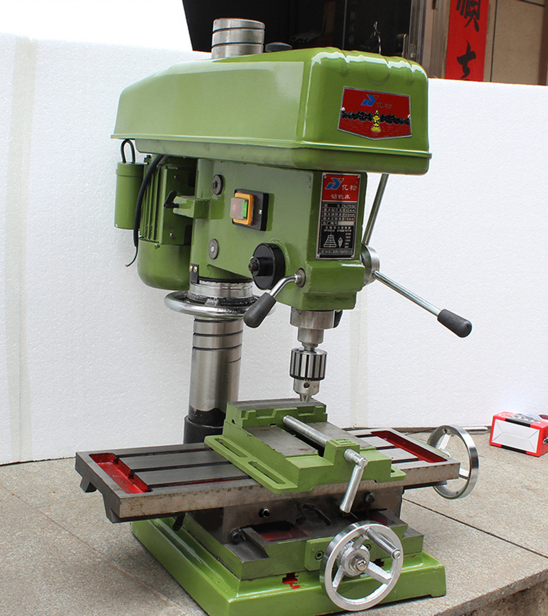 锌凯台式钻铣床钻床台钻铣床多功能铣床小型钻铣床配十字工作台zx7016