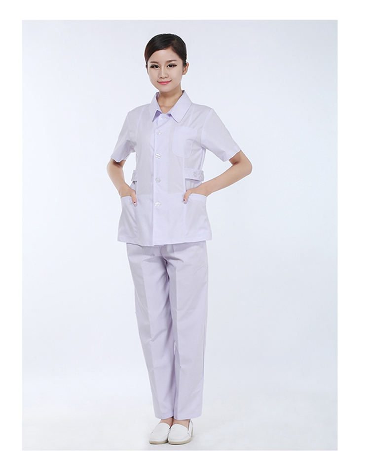 宁爵ningjue护士服分体套装短袖夏装圆领白大褂修身口腔牙科薄款工作