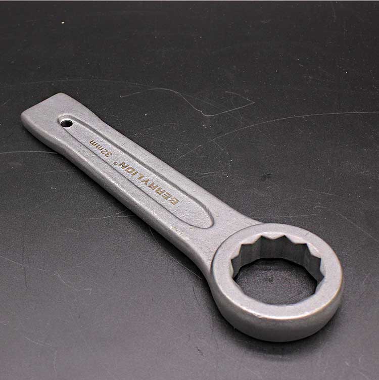 百威狮重型敲击梅花扳手直柄呆头梅花扳手汽修工具70mm