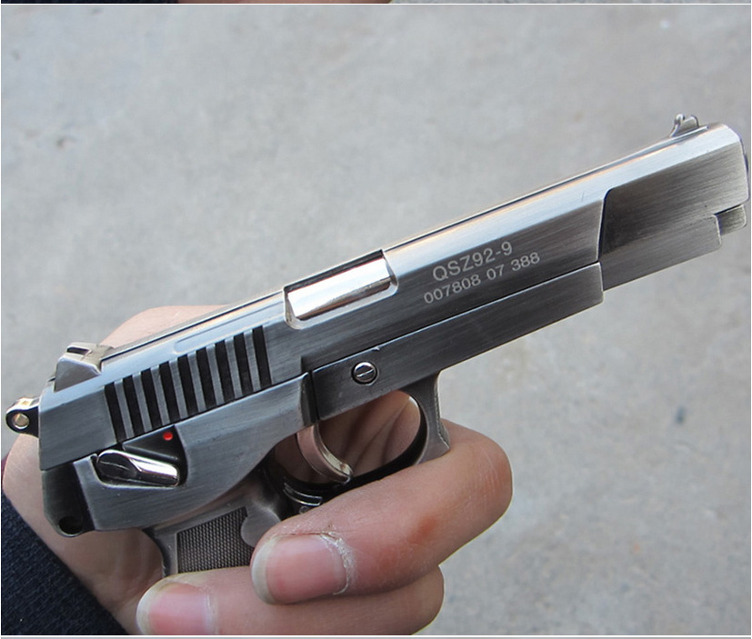 12051中国式92模型全金属不可抛壳可拼装可卸军事玩具不可发射枪色