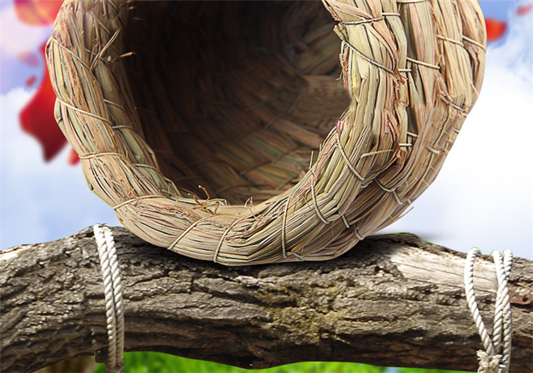 憨憨宠鸟窝草窝繁殖窝虎皮鹦鹉窝画眉相思鸟草编窝鸟巢编织小鸟窝