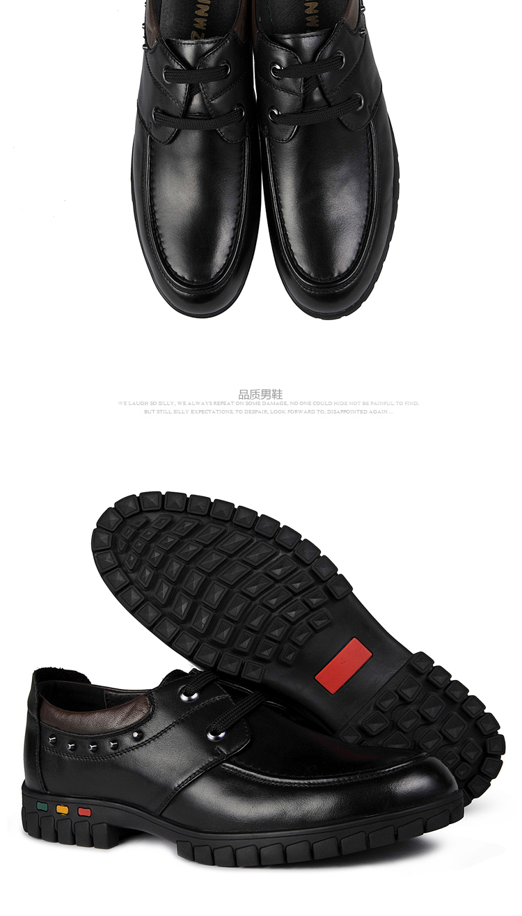 小鸟王子 新款男士真皮软面皮鞋 商务休闲时尚男鞋低帮鞋 588602(棕色