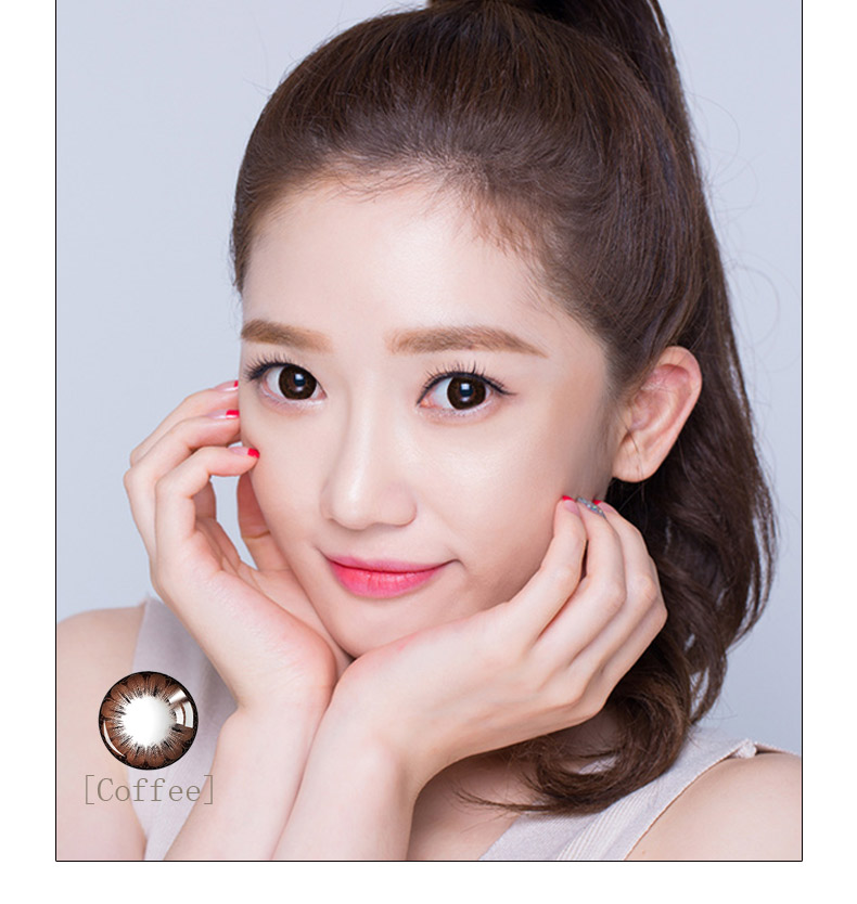 花瓣美瞳大梅花美瞳 年抛1片 彩色隐形眼镜有度数混血小直径自然美瞳