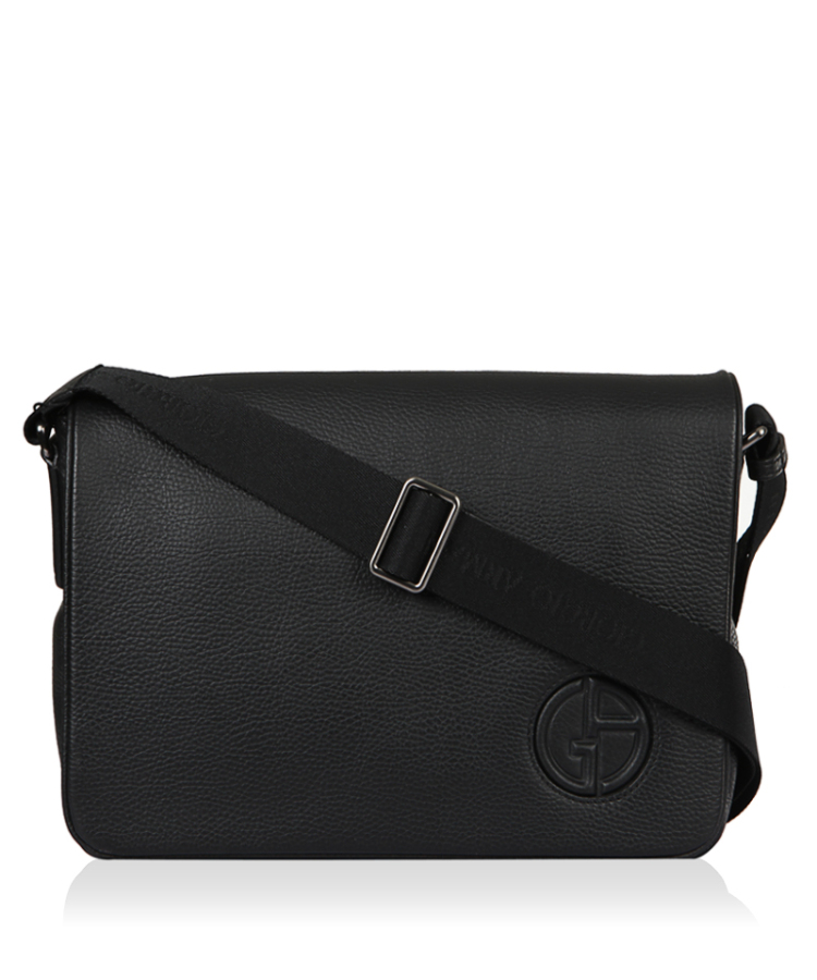 阿玛尼 armani 早春新款 giorgio armani 牛皮 男士 斜挎包