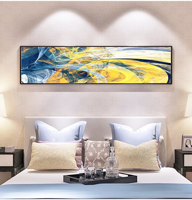 佰水峰 抽象卧室装饰画床头挂画现代简约客厅沙发背景墙壁画床头画 魂