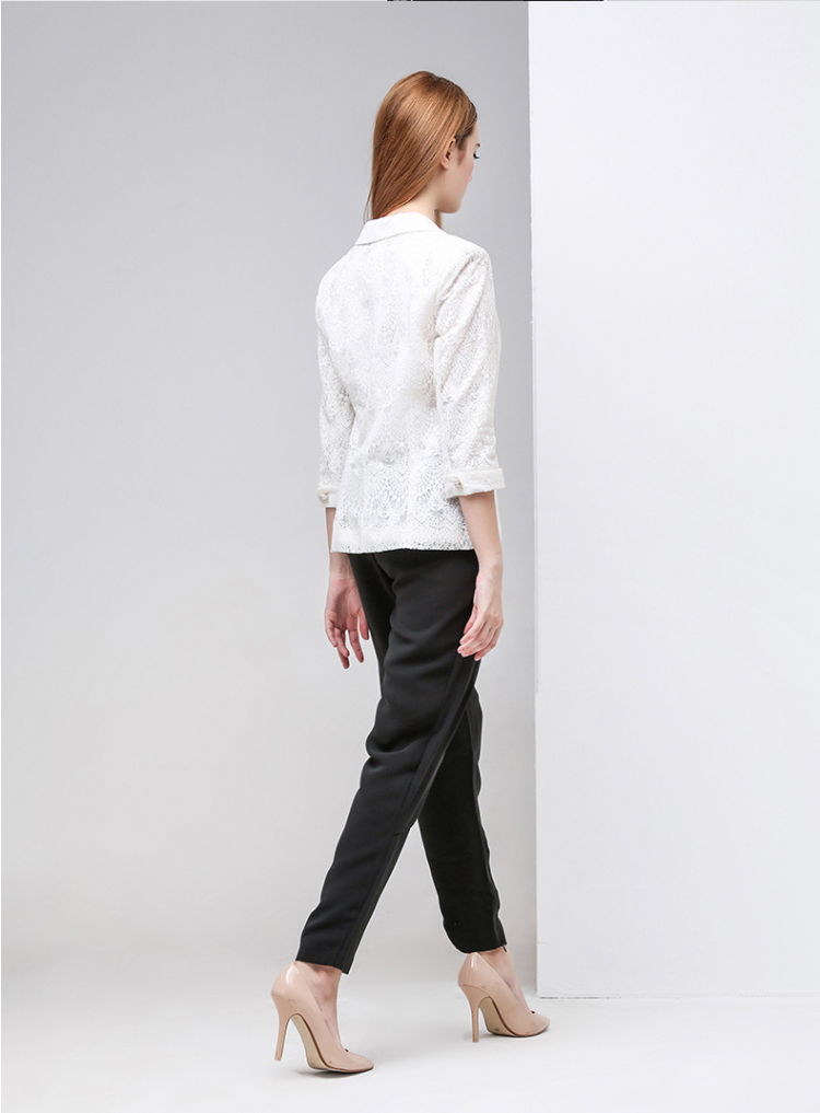 红袖 秋装新款 显瘦小西装外套修身女士西服上衣H2051333A 106米色 S