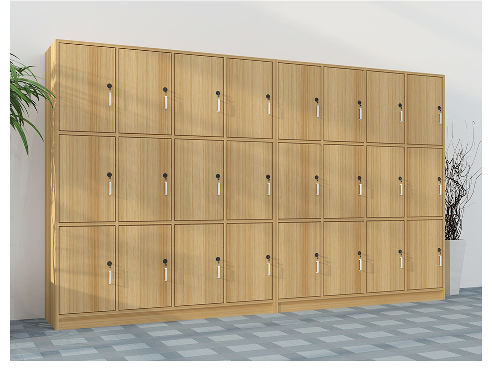 劲林健身房更衣柜木质储物柜员工柜浴场更衣柜瑜伽馆更衣柜 6门柜800.