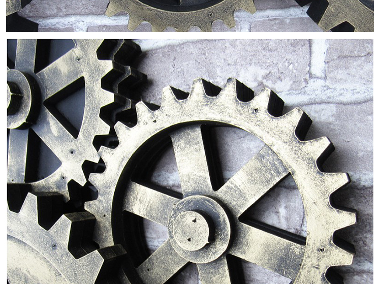 时光物语复古工艺风齿轮壁挂装饰立体墙壁装饰品酒吧网咖装饰挂件八齿