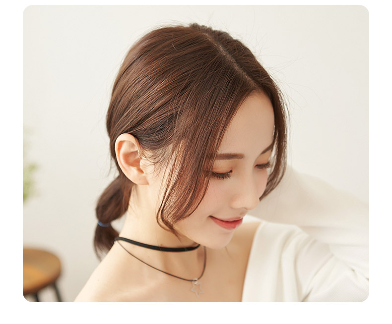 女 真发 全手织左右两片偏分龙须刘海片 抖音同款 假发片 隐形假刘海