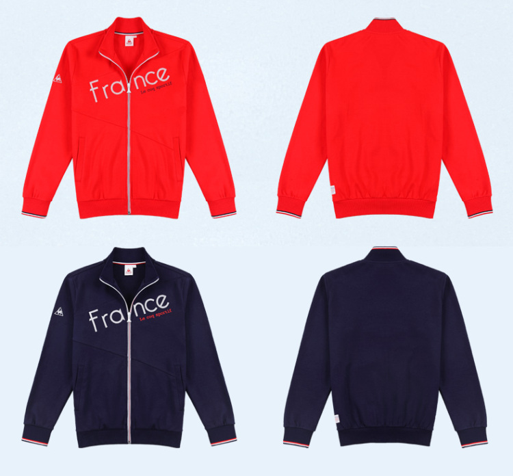 coqsportif乐卡克法国公鸡春夏新品男立领拉链开衫cb-5601151运动套装