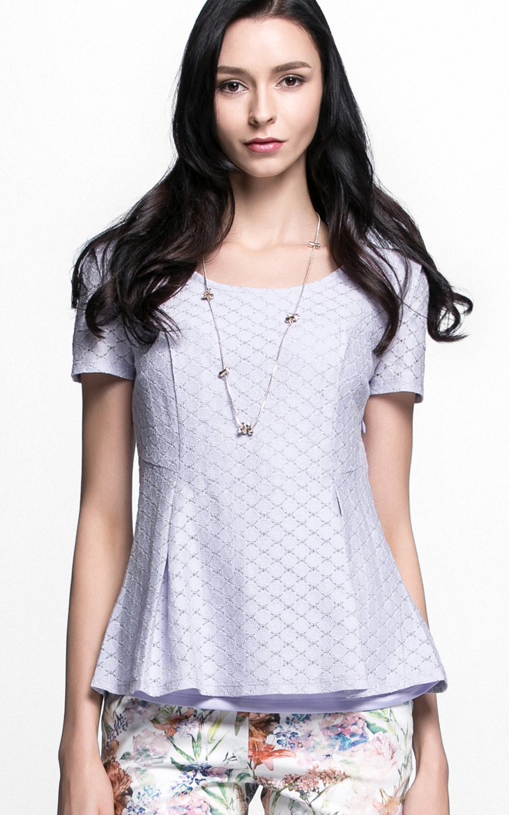 vero moda含棉舒适面料镂空花型设计女t恤|315101001 116藕荷色 180