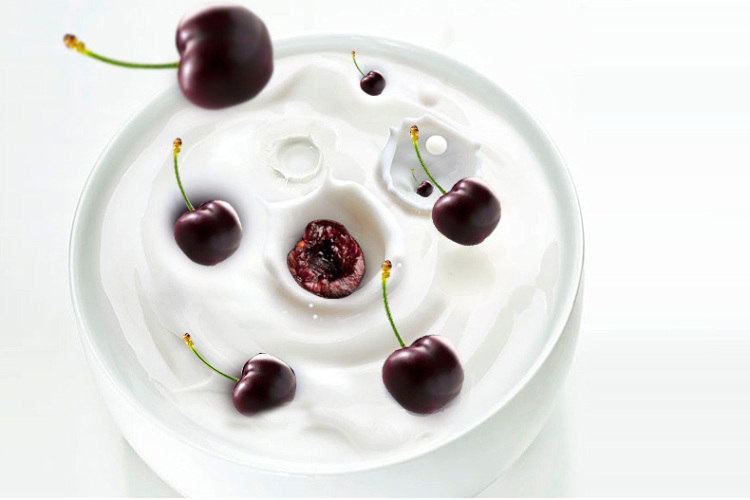 帕斯卡黑樱桃酸乳(全脂) 常温酸奶 125g*4杯 西班牙进口食品