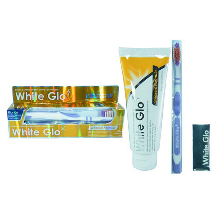 澳洲原装进口 White Glo/惠宝 去烟渍牙膏 送原装惠宝牙刷牙缝刷 150g