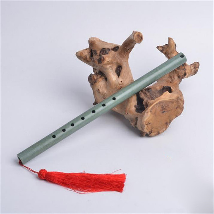 箴诺天然玉笛女生乐器玉萧乐器鲁山玉笛子方解石玉白色款