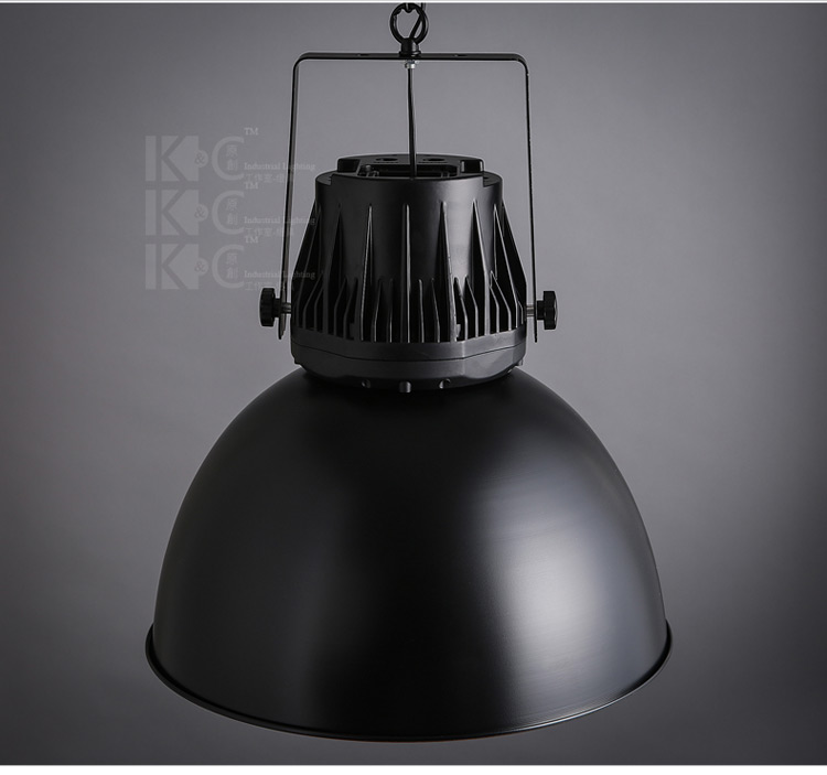kc灯具黑色工业风复古铁艺吊灯阳台过道办公室仓库吊灯美式灯罩灯 P3668-含1枚烟火灯泡