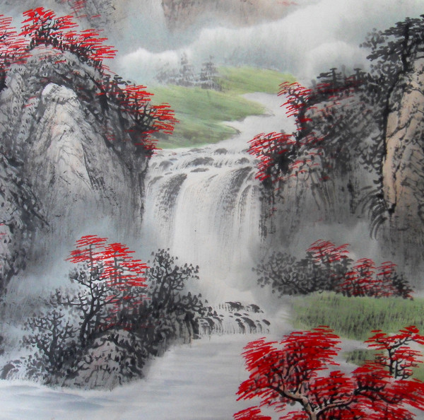 作品内容:金秋盛世 六尺:180*70 cm 八尺:240*96 cm 场景效果: 作品