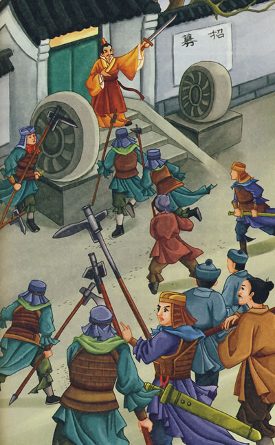 代父从军花木兰  抗金名将岳飞  留取丹心照汗青  死守扬州史可法