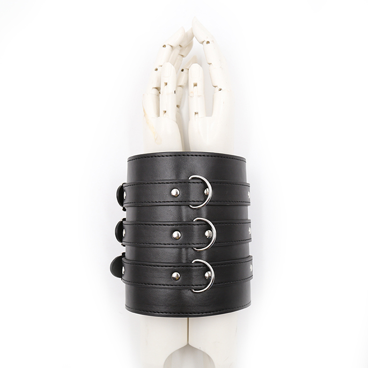 桃色缘惩戒刑罚手臂捆绑重度限制三排针扣皮革手枷锁束缚手铐sm情趣