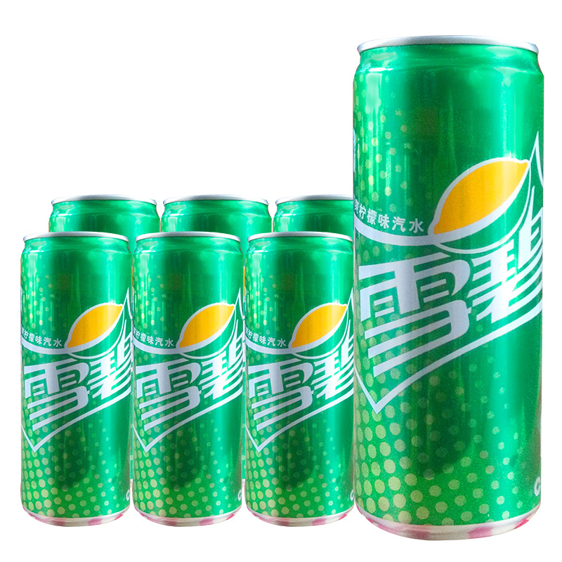 可口可乐(coca-cola)雪碧清爽 柠檬味汽水330ml*8罐 含气饮料