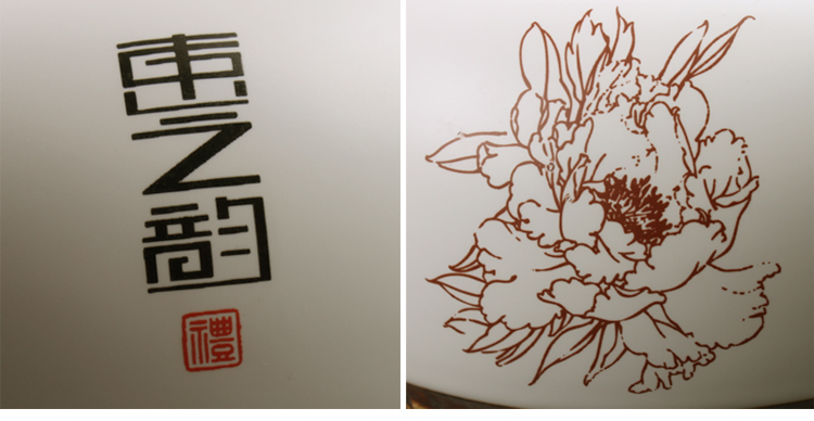 
                                        家茗茶具 精品礼盒手绘茶叶罐 储物罐 A-东之韵大号                