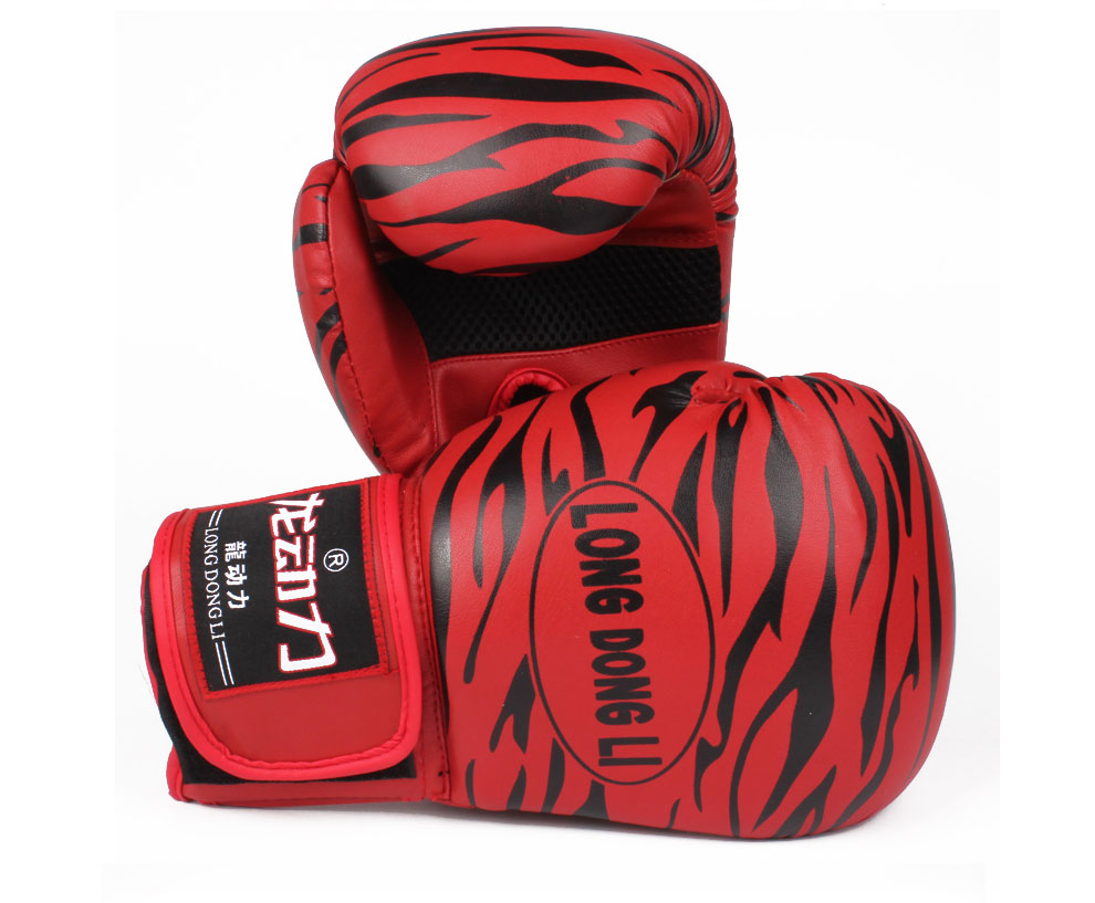 龙动力成型内胆火焰拳击手套沙包沙袋训练拳套散打搏击成人透气橙黑色