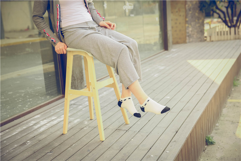 美尔提袜子女短袜浅口隐形低帮星星棉袜春夏薄款可爱糖果色防滑船袜