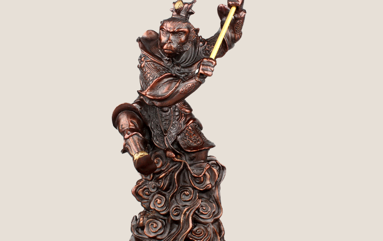 德佑堂 铜齐天大圣佛像摆件 纯铜孙悟空斗战胜佛神像铜猴子工艺品摆件