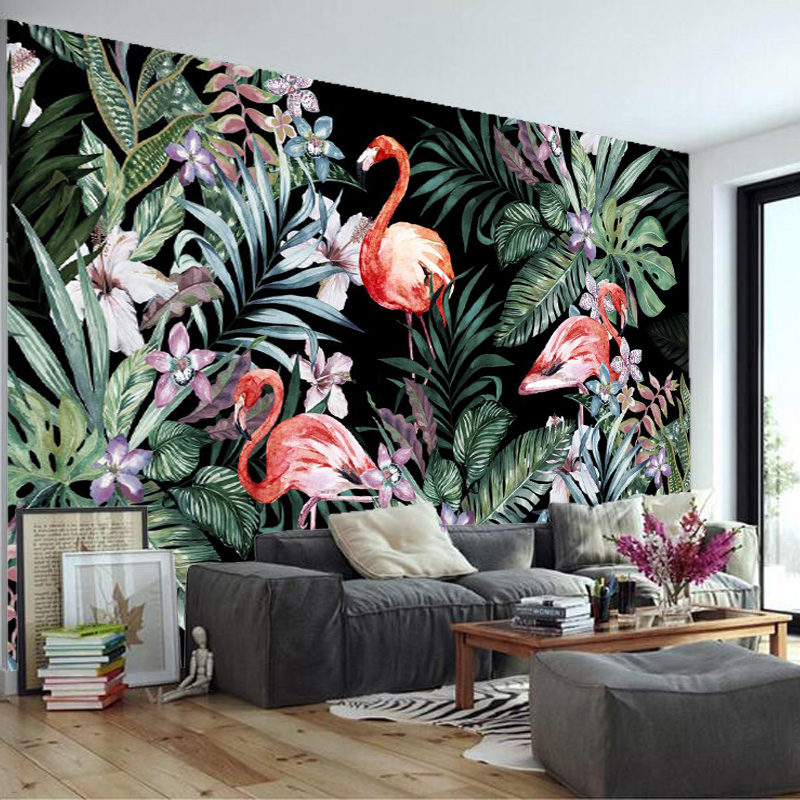 餐厅影视墙布无缝壁画整体定制北欧风格墙画5d凹凸丝绢布每平米1平米