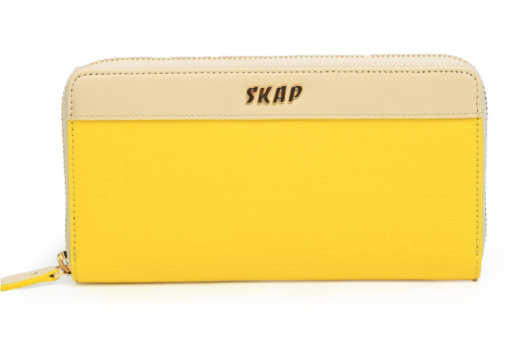 skap圣伽步 糖果色拉链女钱包 黄色/37