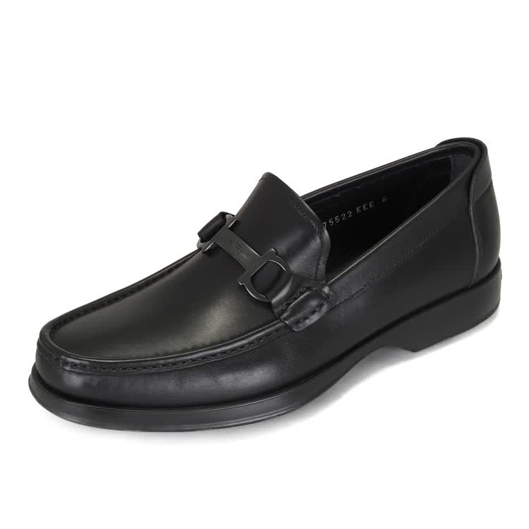 转奥莱下架 ferragamo 男士黑色皮鞋 585335 黑色 6【图片 价格 品牌